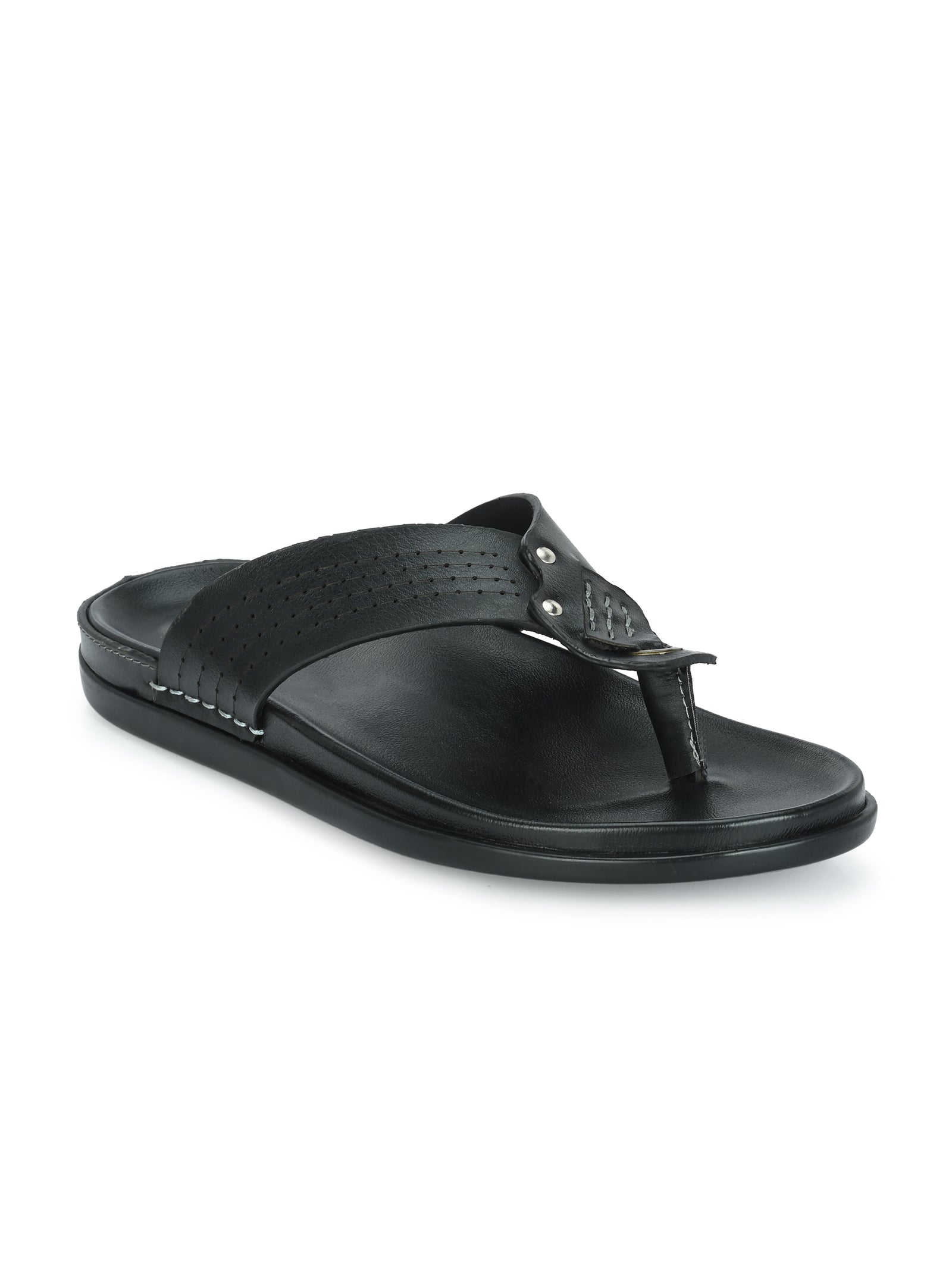 Men Black V-Shape Slipper