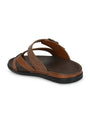 Mens Brown adjustable strip slipper (L-2)