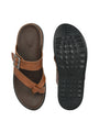 Mens Brown adjustable strip slipper (L-2)