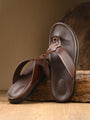 Men Brown V-Shape Slipper