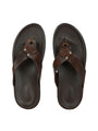 Men Brown V-Shape Slipper