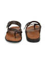 Mens Tan adjustable strip slipper (L-2)