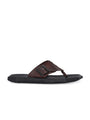 Men brown adjustable strap v-shape slipper (D1)