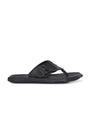 Men black adjustable strap v-shape slipper (D1)