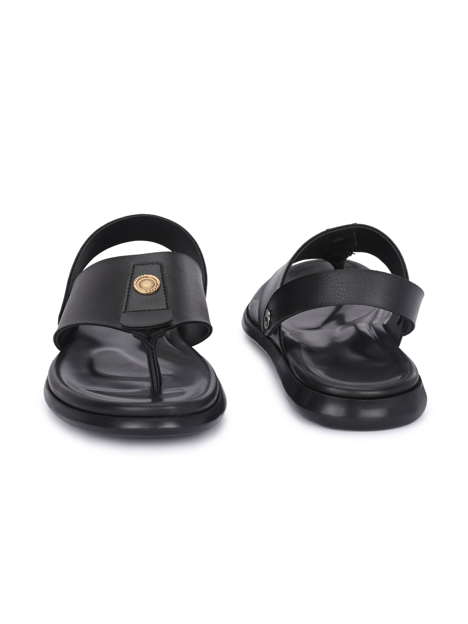 Men black v-shape slipper + sandal (R01)