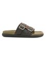 Men Olive Square Designed Trendy And Exclusive Soft Pad Slipper