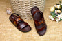 MENS BROWN SUPER SOFT PAD STRETCHABLE BACK STRAP SANDAL (T-3)