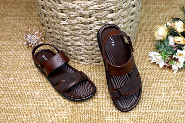 MENS BROWN TRENDY SOFT PAD SANDAL (T-2)